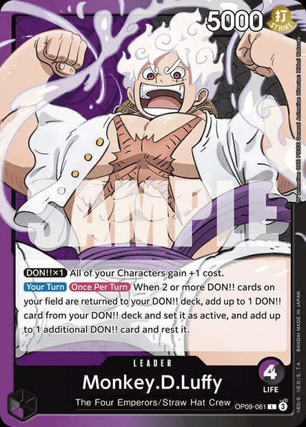 Monkey.D.Luffy, One Piece card OP09-061 — EMPERORS IN THE NEW WORLD set