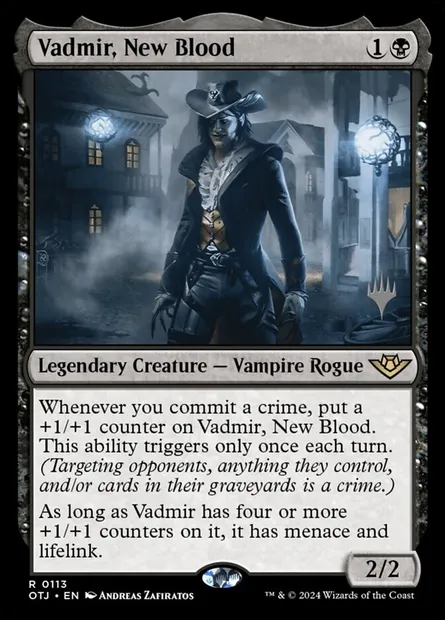 Vadmir, sang neuf, carte Magic POTJ 113p — extension Outlaws of Thunder Junction Promos