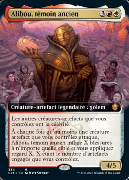 Alibou, témoin ancien, carte Magic C21 334 — extension Commander 2021