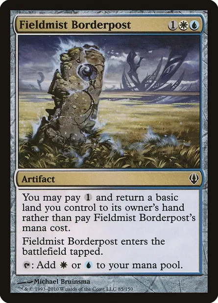 Fieldmist Borderpost, Magic card ARC 85 — Archenemy set