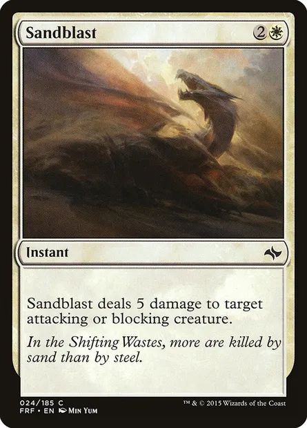 Sandblast, Magic card FRF 24 — Fate Reforged set