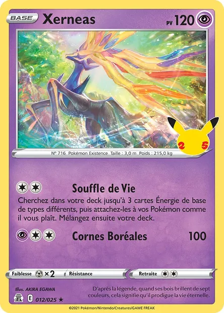 Xerneas, carte Pokémon CEL 12 — extension Célébrations