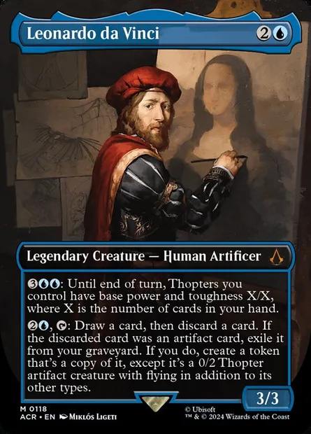 Leonardo da Vinci, Magic card ACR 118 — Assassin's Creed set