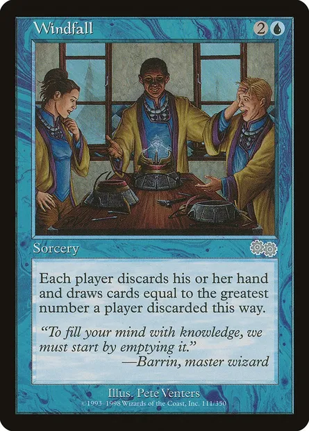 Windfall, Magic card USG 111 — Urza's Saga set