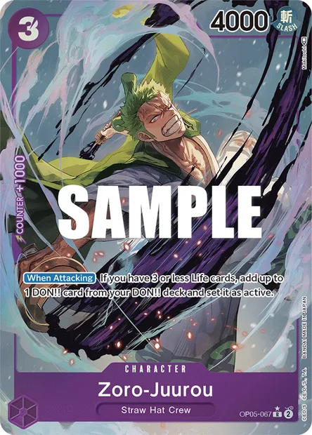 Zoro-Juurou, One Piece card OP05-067 — AWAKENING OF THE NEW ERA set