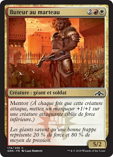 Buteur au marteau, carte Magic GRN 176 — extension Les Guildes de Ravnica