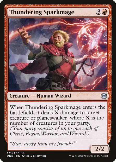 Thundering Sparkmage, Magic card ZNR 171 — Zendikar Rising set