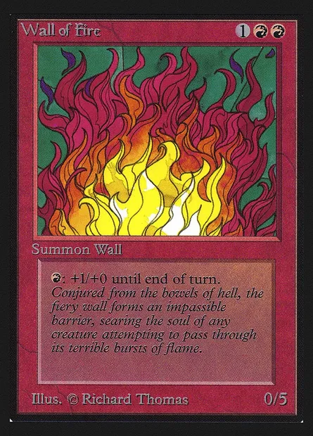 Mur de feu, carte Magic CEI 182 — extension Intl. Collectors' Edition