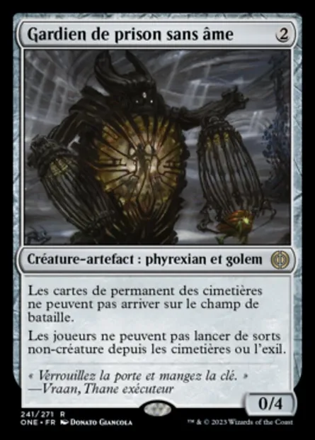 Gardien de prison sans âme, carte Magic ONE 241 — extension Tous Phyrexians
