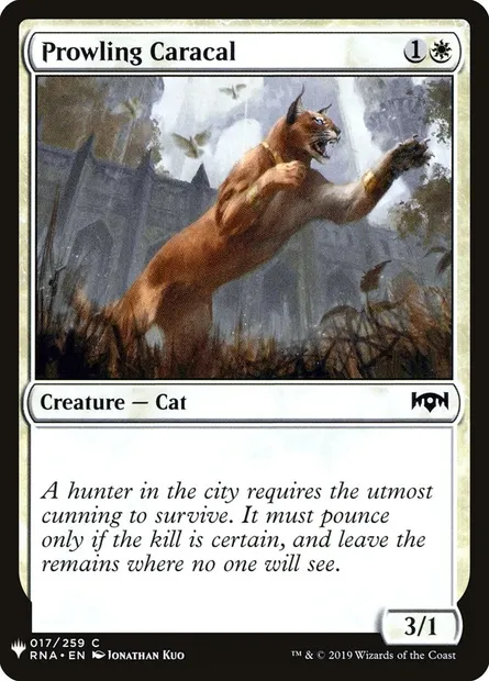 Prowling Caracal, Magic card PLST RNA-17 — The List set