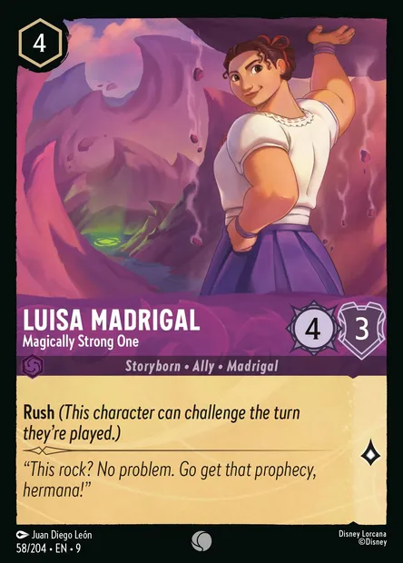 Luisa Madrigal - Magically Strong One, Disney Lorcana card CH9-058 — Fabled set