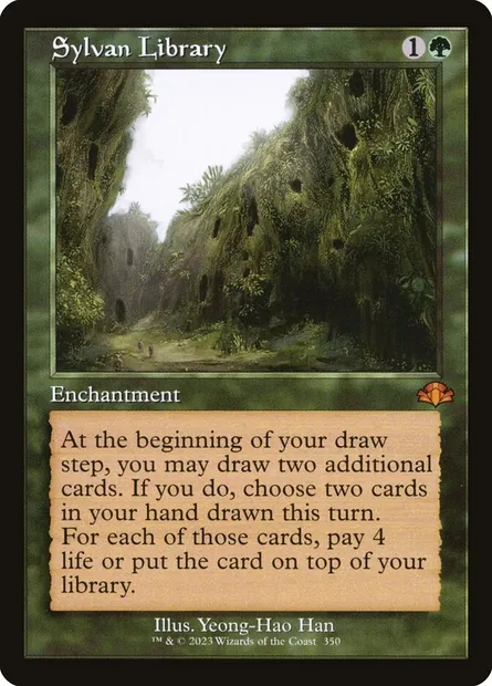 Sylvan Library, Magic card DMR 350 — Dominaria Remastered set