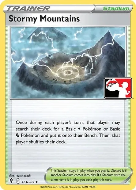 Montagnes Orageuses, carte Pokémon PPS 161 — extension Play! Pokémon Prize Pack Series