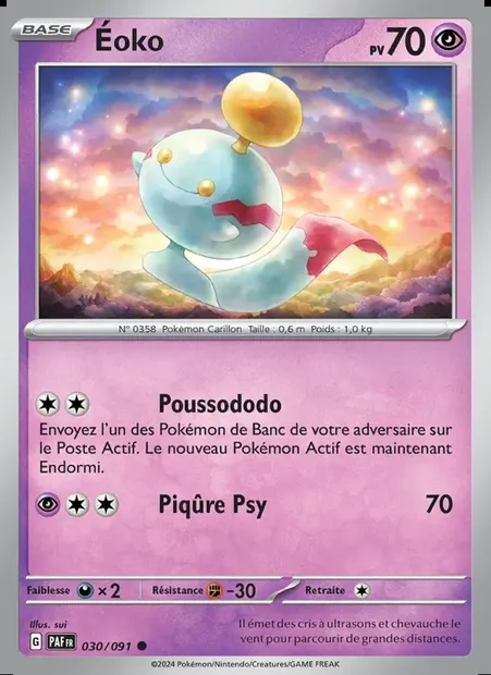 Éoko, carte Pokémon PAF 030 — extension Destinées de Paldea