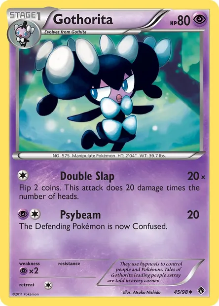 Gothorita, Pokémon card EPO 45 — Emerging Powers set