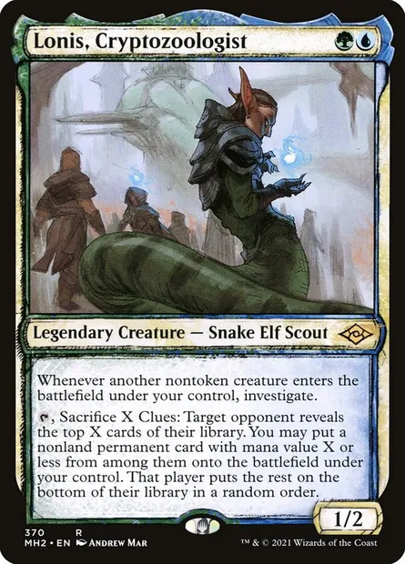 Lonis, Cryptozoologist, Magic card MH2 370 — Modern Horizons 2 set