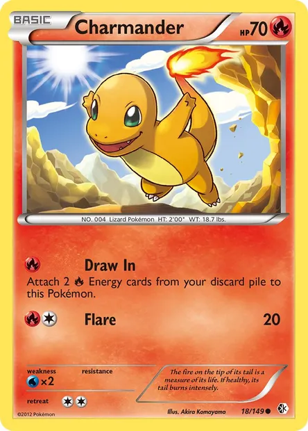 Charmander, Pokémon card BCR 18 — Boundaries Crossed set