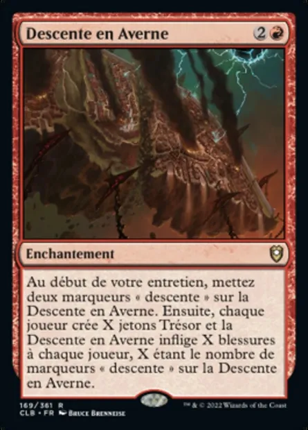 Descente en Averne, carte Magic CLB 169 — extension Commander Légendes : la bataille de la Porte de Baldur
