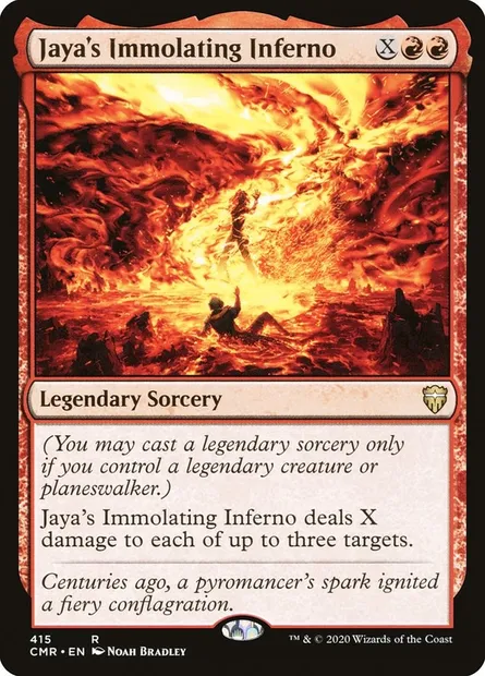 Jaya's Immolating Inferno, Magic card CMR 415 — Commander Legends set