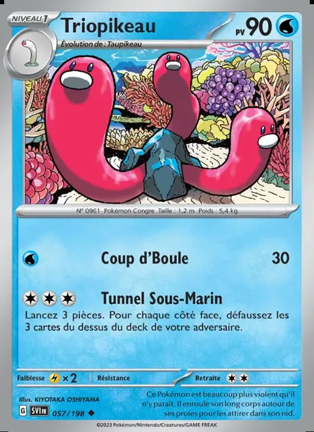 Triopikeau, carte Pokémon SVI 057 — extension Écarlate et Violet