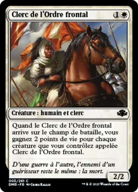 Clerc de l'Ordre frontal, carte Magic DMR 3 — extension Dominaria Remastered