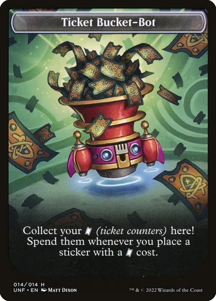 Ticket Bucket-Bot, Magic card TUNF 14 — Unfinity Tokens set