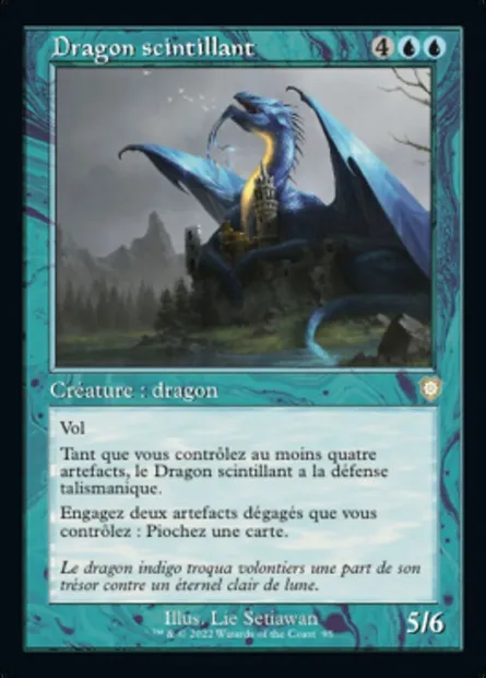 Dragon scintillant, carte Magic BRC 95 — extension The Brothers' War Commander