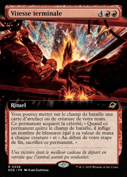 Vitesse terminale, carte Magic EOE 338 — extension Edge of Eternities