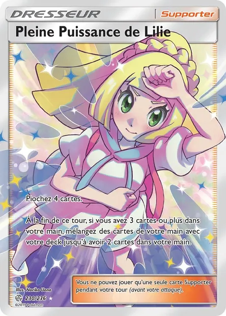Pleine Puissance de Lilie, carte Pokémon CEC 230 — extension Éclipse Cosmique