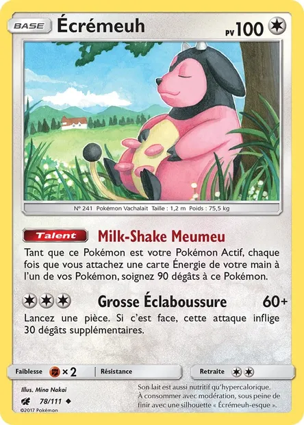 Écrémeuh, carte Pokémon CIN 78 — extension Invasion Carmin