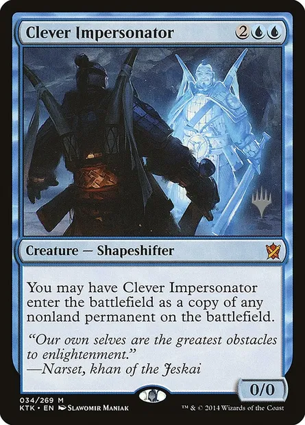 Imitateur rusé, carte Magic PKTK 34p — extension Khans of Tarkir Promos