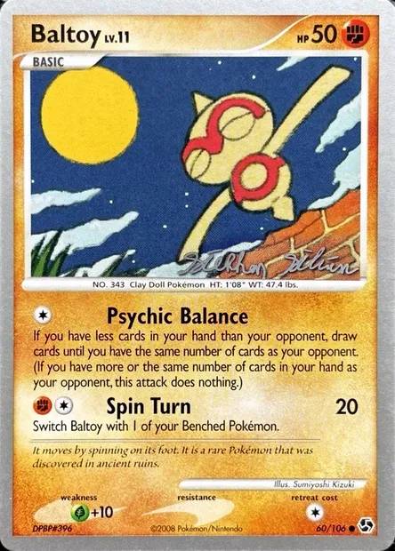 Baltoy Lv.11, Pokémon card WCD09 060-2 — World Championship Decks 2009 set