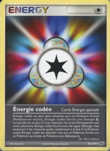 Énergie codée, carte Pokémon DX 95 — extension EX Deoxys