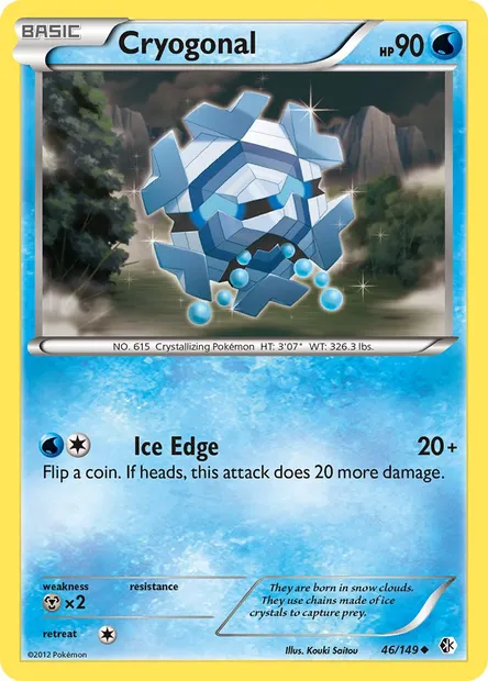 Cryogonal, Pokémon card BCR 46 — Boundaries Crossed set