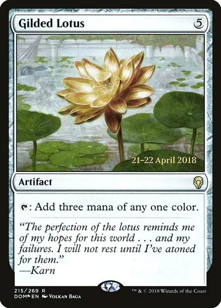 Gilded Lotus, Magic card PDOM 215s — Dominaria Promos set