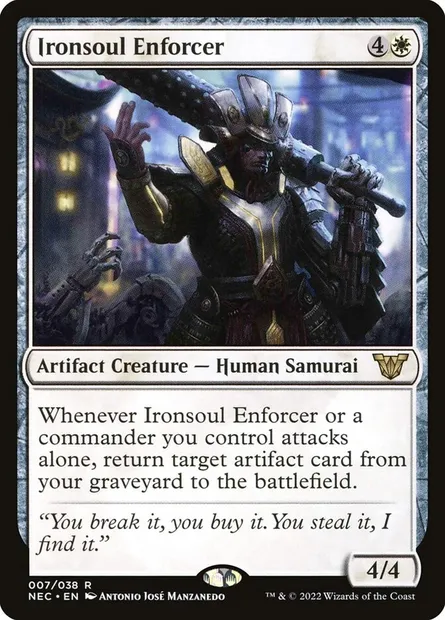 Ironsoul Enforcer, Magic card NEC 7 — Neon Dynasty Commander set