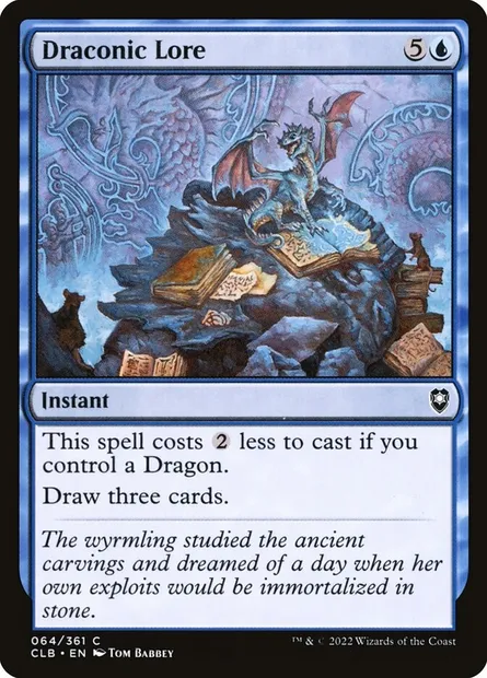Draconic Lore, Magic card CLB 64 — Commander Legends: Battle for Baldur's Gate set