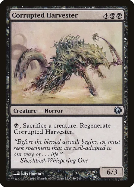 Corrupted Harvester, Magic card SOM 59 — Scars of Mirrodin set