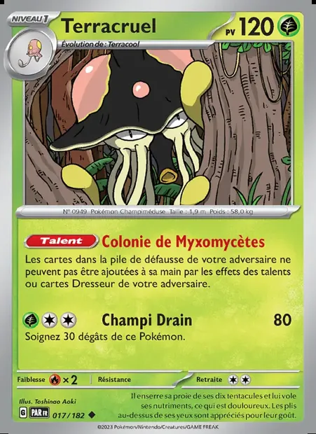 Terracruel, carte Pokémon PAR 017 — extension Faille Paradoxe