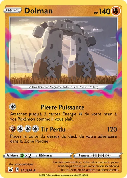 Dolman, carte Pokémon LOR 111 — extension Origine Perdue