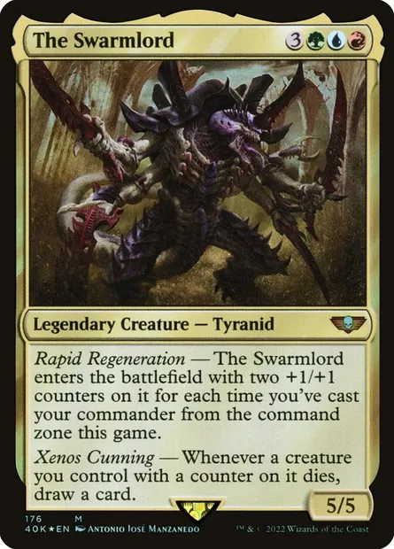 The Swarmlord, carte Magic 40K 176 — extension Warhammer 40,000 Commander