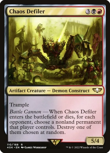 Chaos Defiler, Magic card 40K 110 — Warhammer 40,000 Commander set