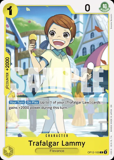 Trafalgar Lammy, One Piece card OP12-105 — LEGACY OF THE MASTER set