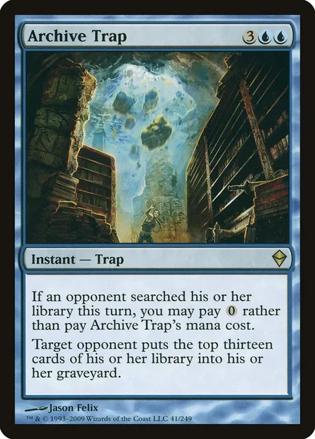 Archive Trap, Magic card ZEN 41 — Zendikar set