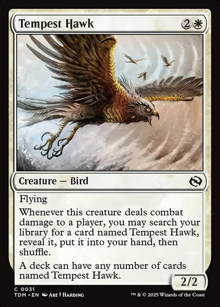 Tempest Hawk, Magic card TDM 31 — Tarkir: Dragonstorm set