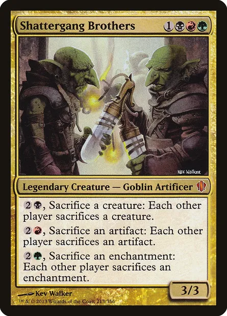 Shattergang Brothers, Magic card C13 213 — Commander 2013 set