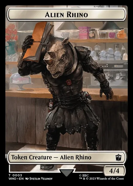 Alien Rhino, carte Magic TWHO 3 — extension Doctor Who Tokens
