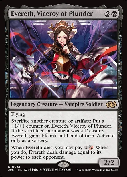 Evereth, Viceroy of Plunder, Magic card J25 41 — Foundations Jumpstart set