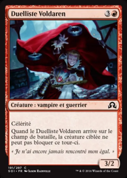 Duelliste Voldaren, carte Magic SOI 191 — extension Ténèbres sur Innistrad
