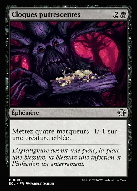 Cloques putrescentes, carte Magic ECL 89 — extension Lorwyn Eclipsed